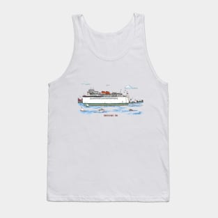 Nantucket Ferry in the Harbor Tank Top